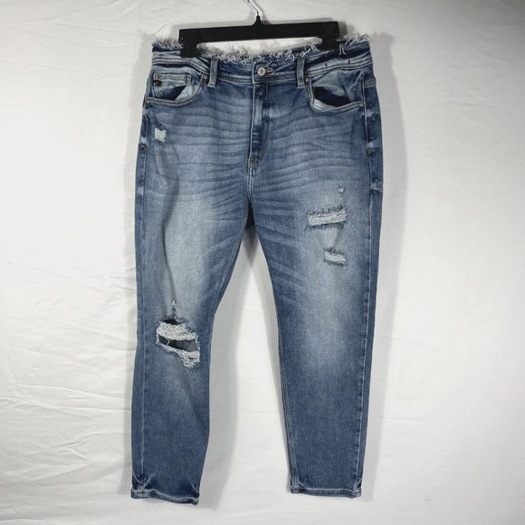 KanCan Jeans Women's Size 30 Distressed Estilo Cut 39184 Medium Wash - Picture 1 of 14